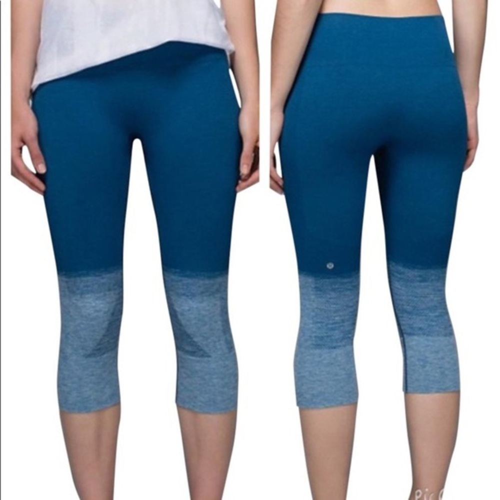 Lululemon Seamless Street Crop Blue Leggings